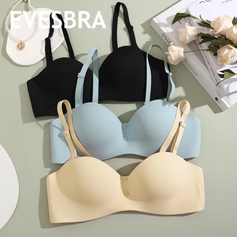 Women Sexy Seamless Bras Adjustable Push Up Brassiere No Steel Female Comfortable Underwear Ladies Solid Color Lingerie Bralette