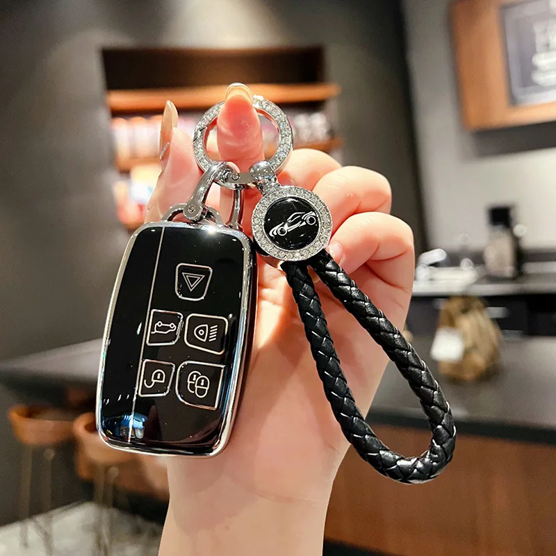 TPU Car Key Cover Case Shell for Land Rover Range Rover Sport Evoque Freelander Velar Discovery Jaguar XE XJ XF view 5