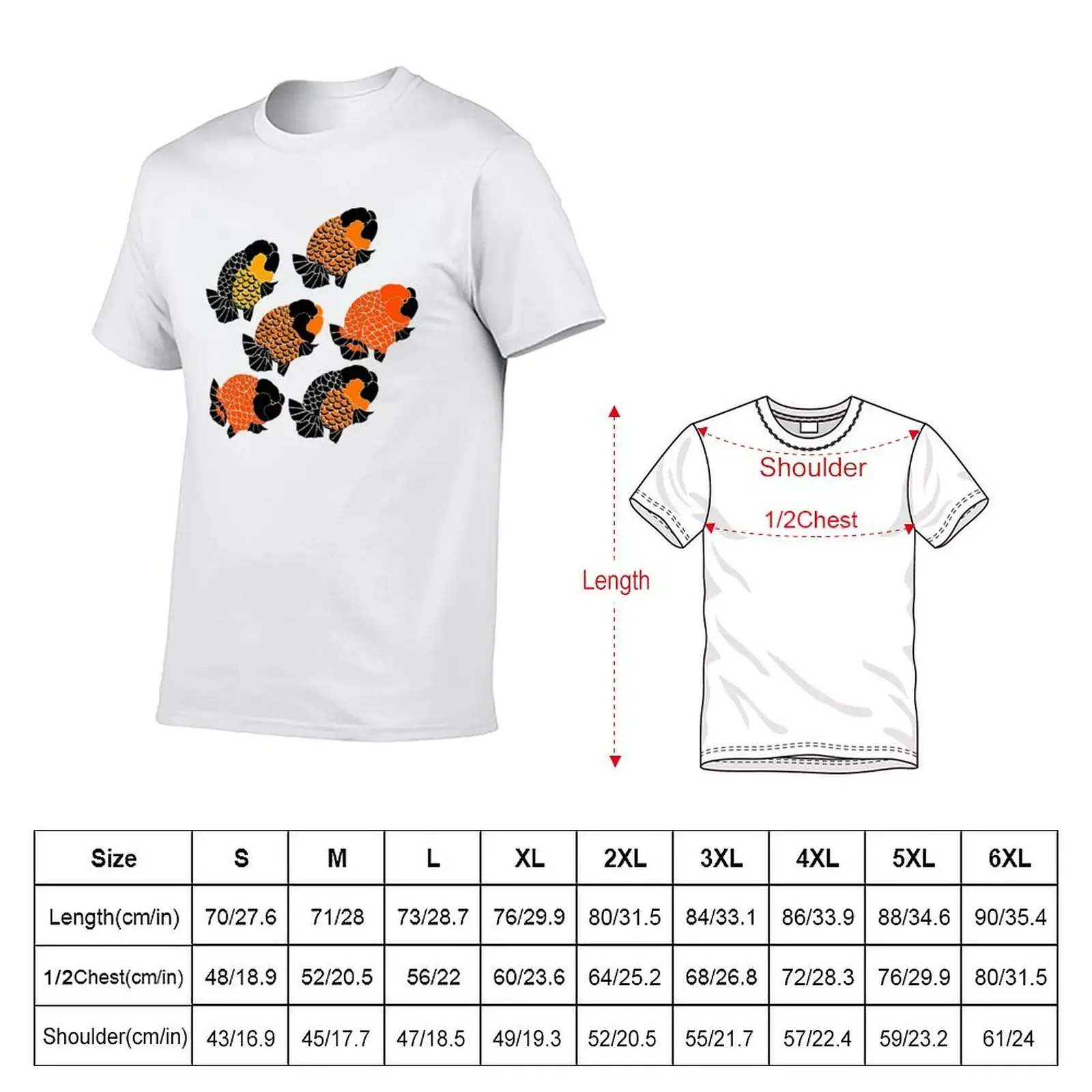 Ranchu Goldfish group 6 T-Shirt sports fans tops mens funny t shirts