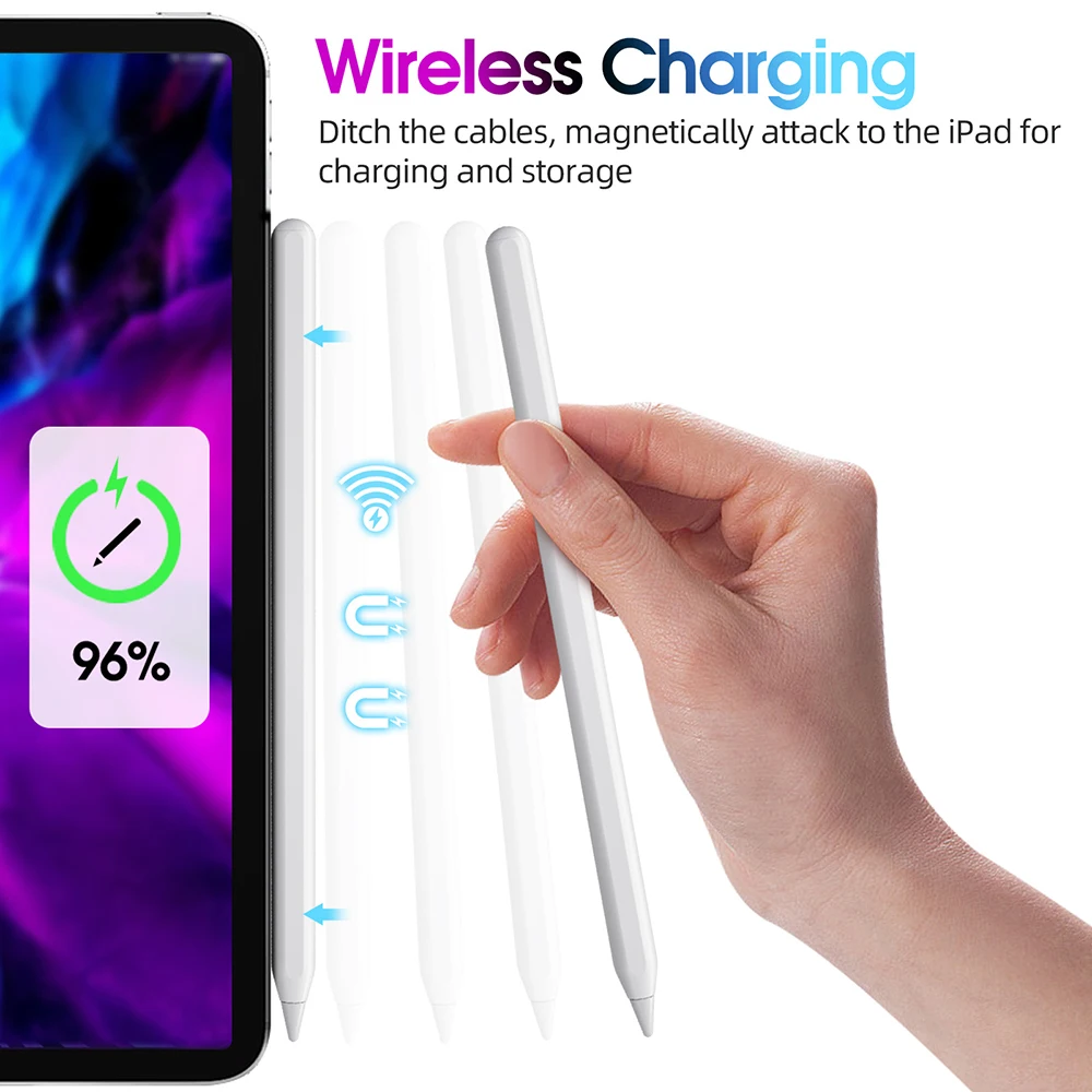 

Magnetic Wireless Charging 2 Generation Smart Touch Pen For IPad Pencils for IPad Air 4 5 Pro 11 12.9 Stylus For Apple Pencil 2