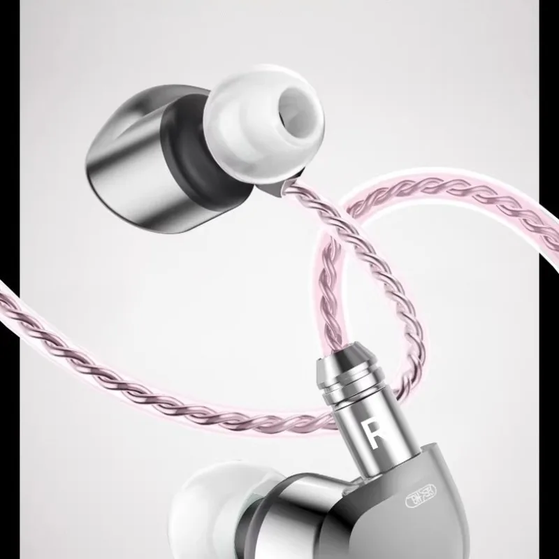 Type-C Wired HiFi Gaming Earphones - Single Crystal Copper Cable High-Quality In-Ear Earbuds for Computer PC Laptop