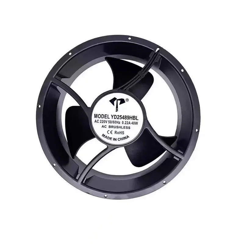 For Yida 25489 Axial Flow Fan AC 220V Ball High Temperature Resistant Full Round Cabinet Electric Box Industrial Cooling Fan