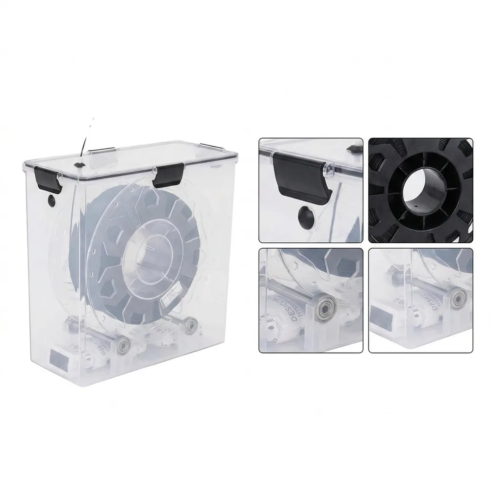 For 3D Printer Accessory Filament Dryer Box Digital Display Airtight Design Smooth Rotating Feed Mechanism White