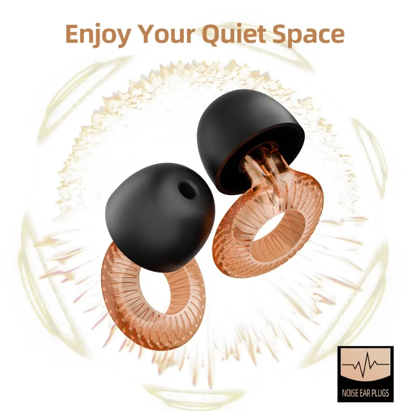 Silicone Noise Reduction Earplugs Electroplated Sound Insulation Design for Sleep Music and Daily Noise Prevention