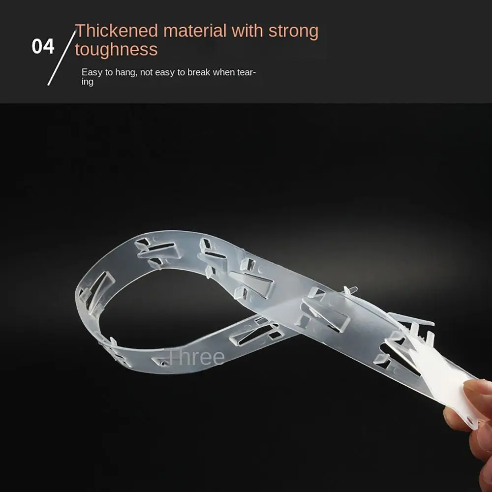 Plastic Hanging Strips Durable Upgrade Thicken with Hook Snacks Display Hanger Splicable Merchandising Clip Strips Supermarket