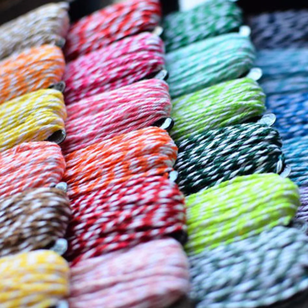 

6Pcs Colorful Cotton Rope Soft Strong Twine for DIY Crafts Gift Packaging Wedding Party Gardening Decoration 7.5m Roll Natural
