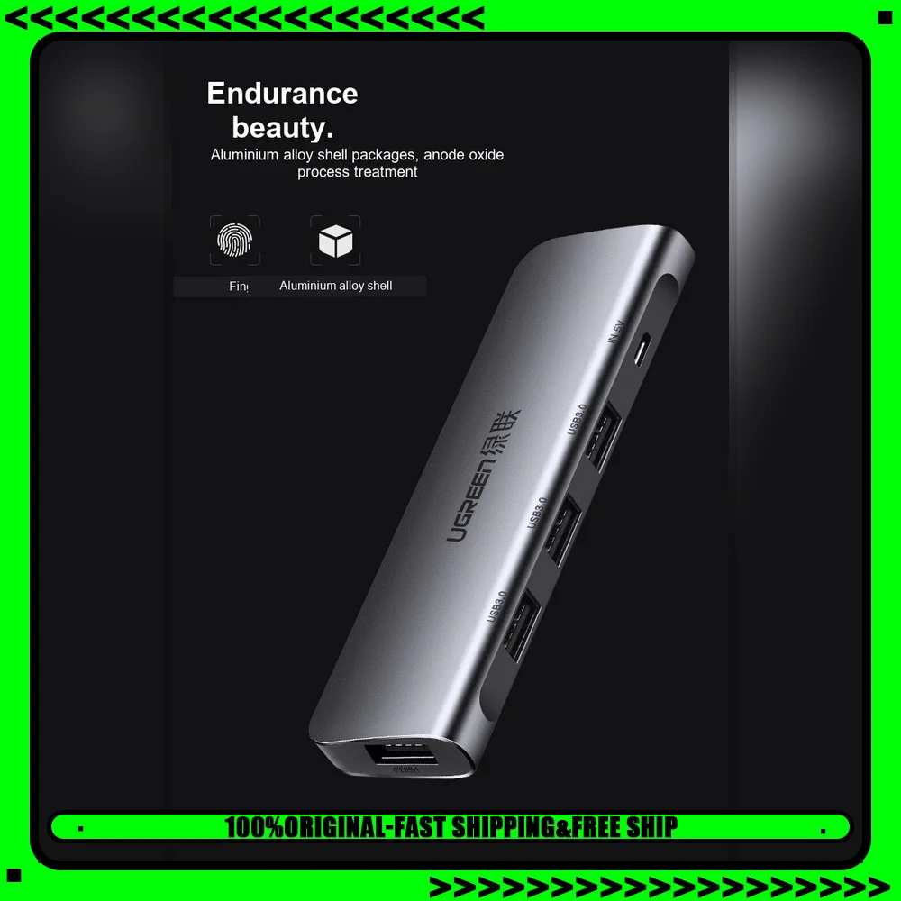 UGREEN CM136 50979 USB C Hub 4 Port USB 3.0 Splitter Type C Docking Station Data Adapter
