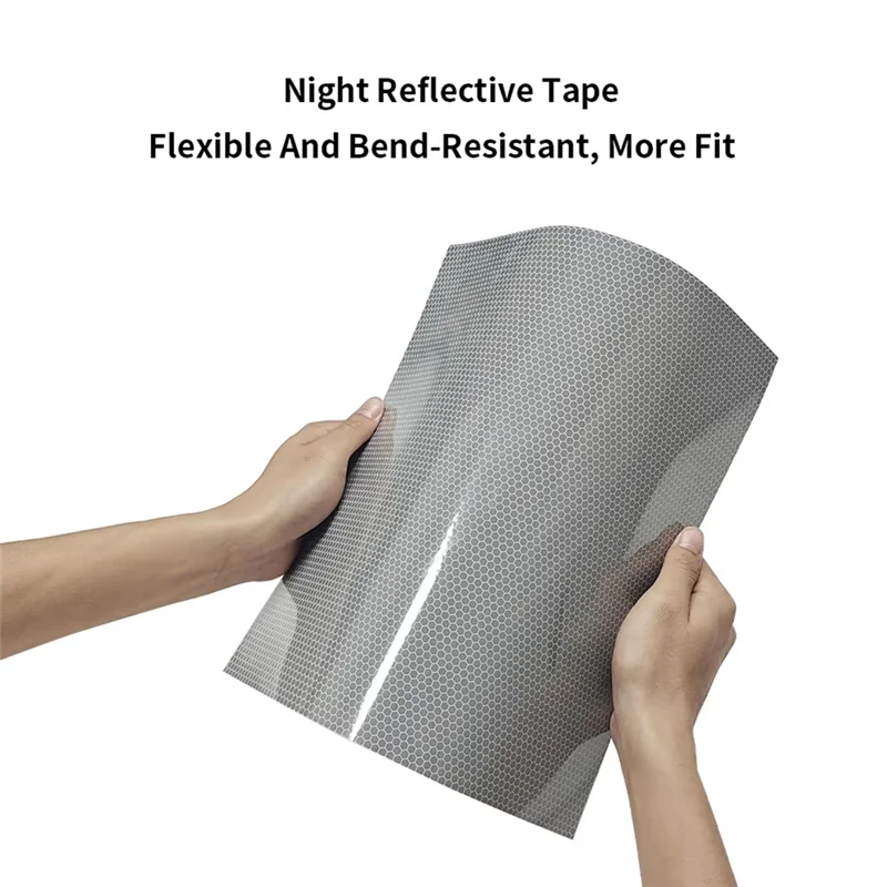 -BOFF Fita Reflexiva Noturna 300X 300Mm Para Bambu Lab H2D DIY Adesivos Anti-Colisão de Aviso Noturno