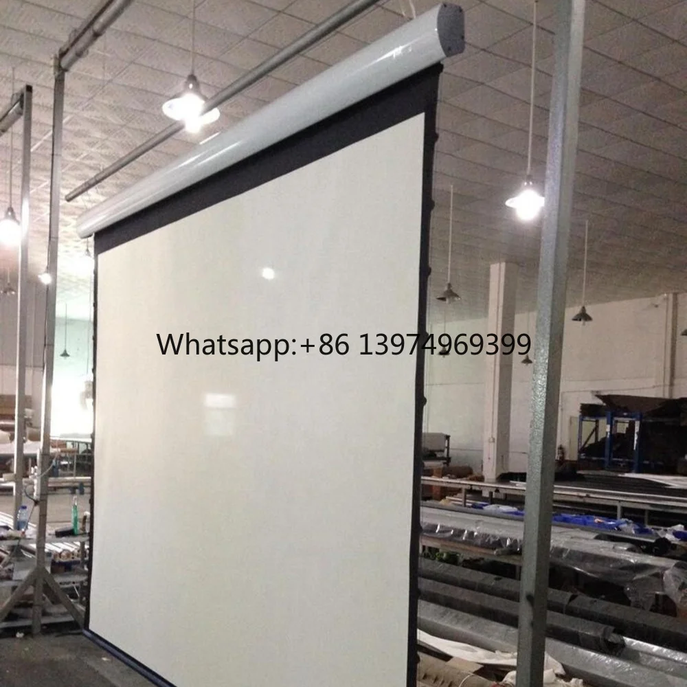 High Gain Motorized Tab Tensioned Screen With Rear Projection Screen,Low Noise Tubular Motor Screen