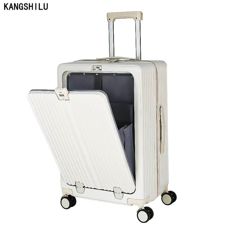 New otwór z przodu Luggage.20-Cal wielofunkcyjne uniwersalne koła biznesowe na pokład hasło podróżne walizki na kółkach.