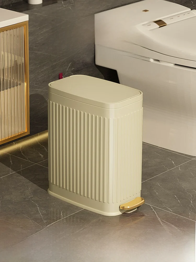 

Stainl Steel Batoom Toilet Paper Tra Can Wall Mounted Living Room Waste Bin with Lid Household Garbage Bin Tra Can