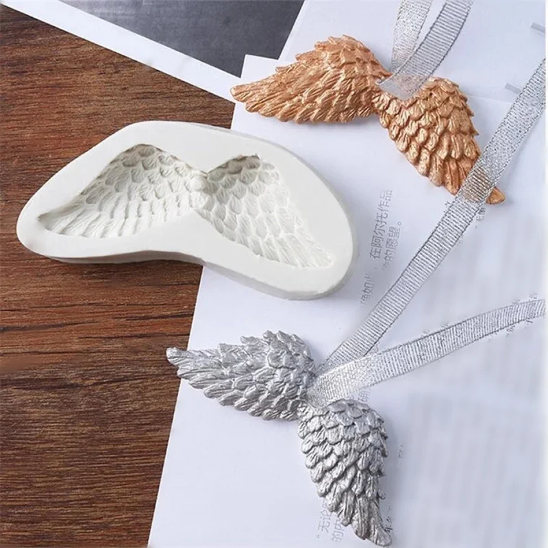 Angel Wings Silicone Chocolate Cake Fondant Mold Decorations DIY Aromatherapy Plaster