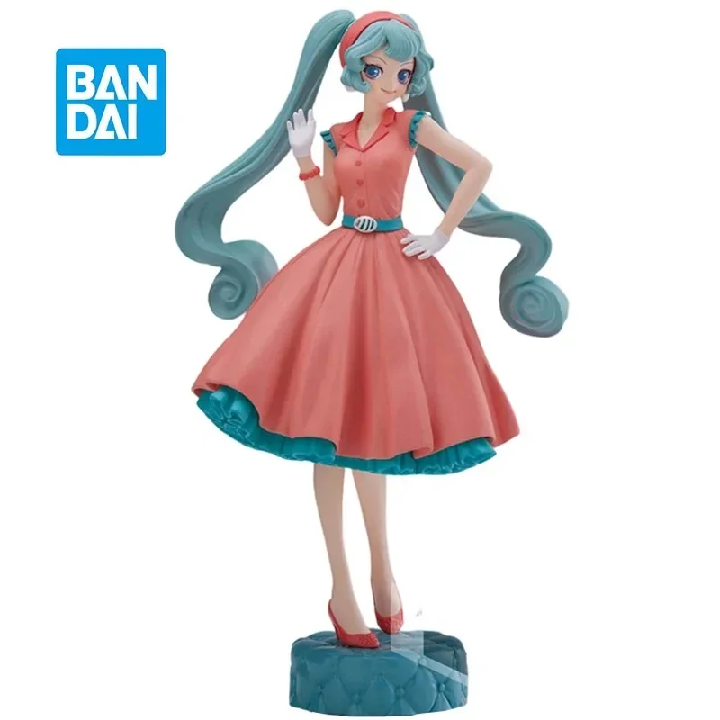 Originale Bandai Vocaloid Hatsune Miku World Journey (Vol.1) Anime Figura Raccogliere Ornamenti Figura Modello Giocattoli Regalo Di Compleanno 18 cm