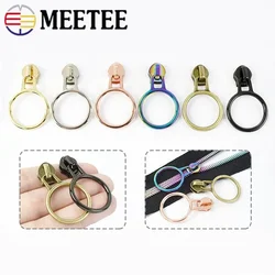 5/10/20Pcs Zipper Puller for 5# Nylon Zippers Tape O Ring Colors Decorative Zips Slider Zip Repair Kit DIY Sewing Accessories