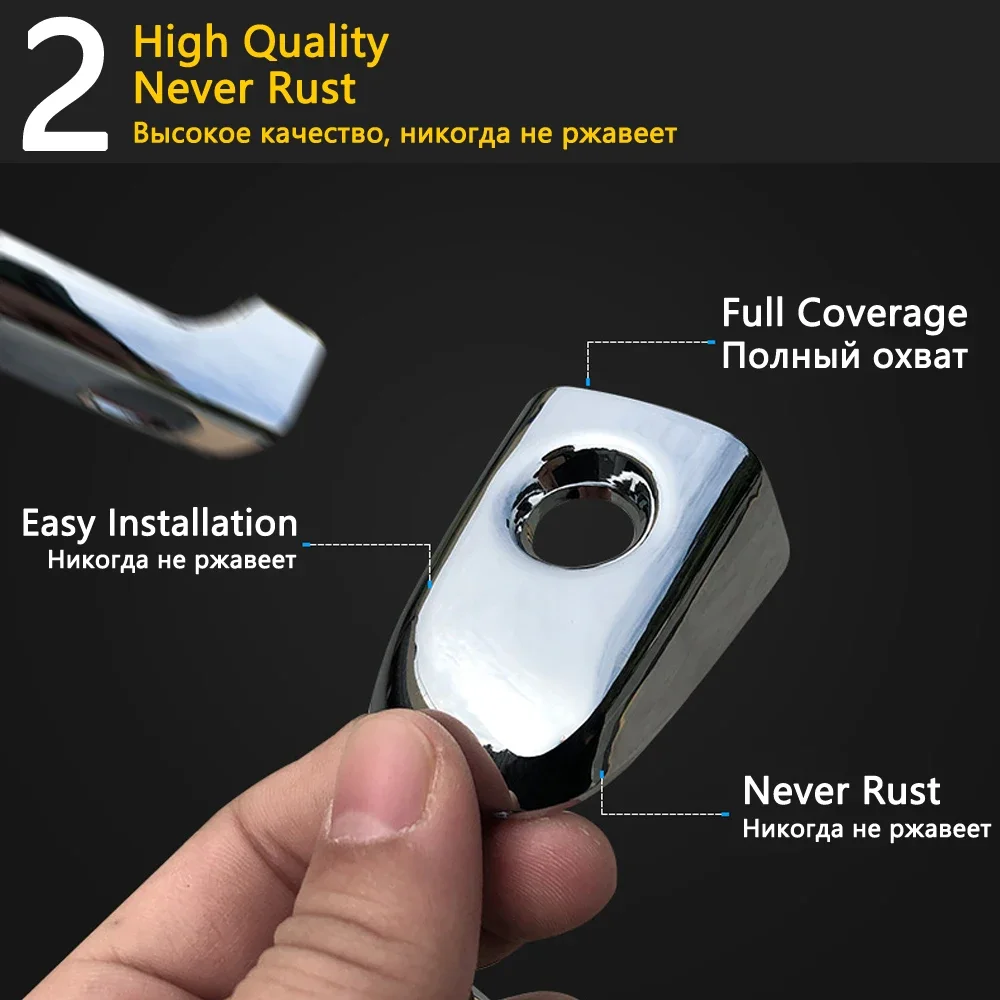 For Geely Coolray Binyue SX11 2019 2020 2021 2022 2023 Door Handle Cover Trim Carbon Fiber Chrome Car Decorate External Stickers