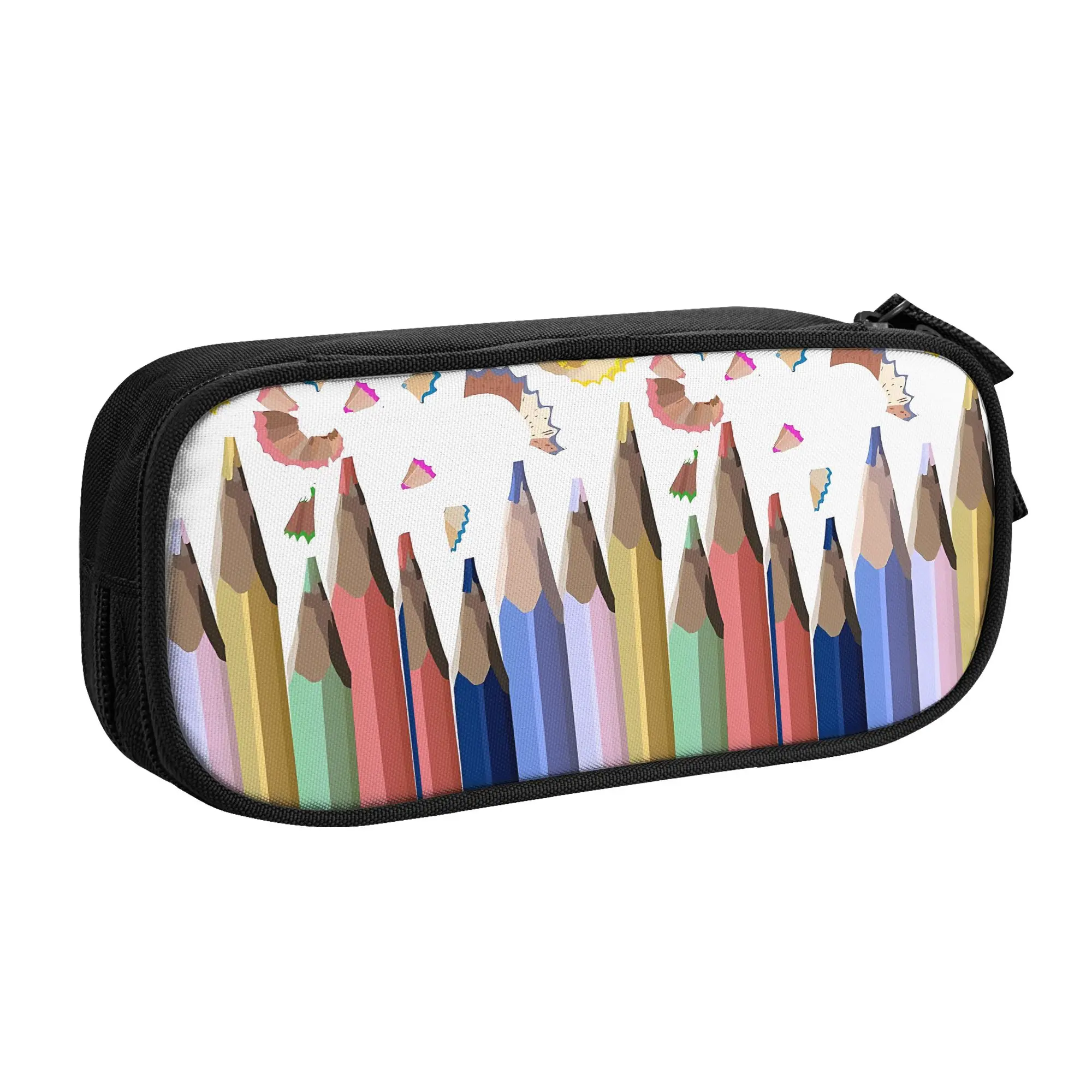 1 piece Stylish Colorful Pencils Pencil Case Boys Pen Bag Back To School Office Stationery Bag