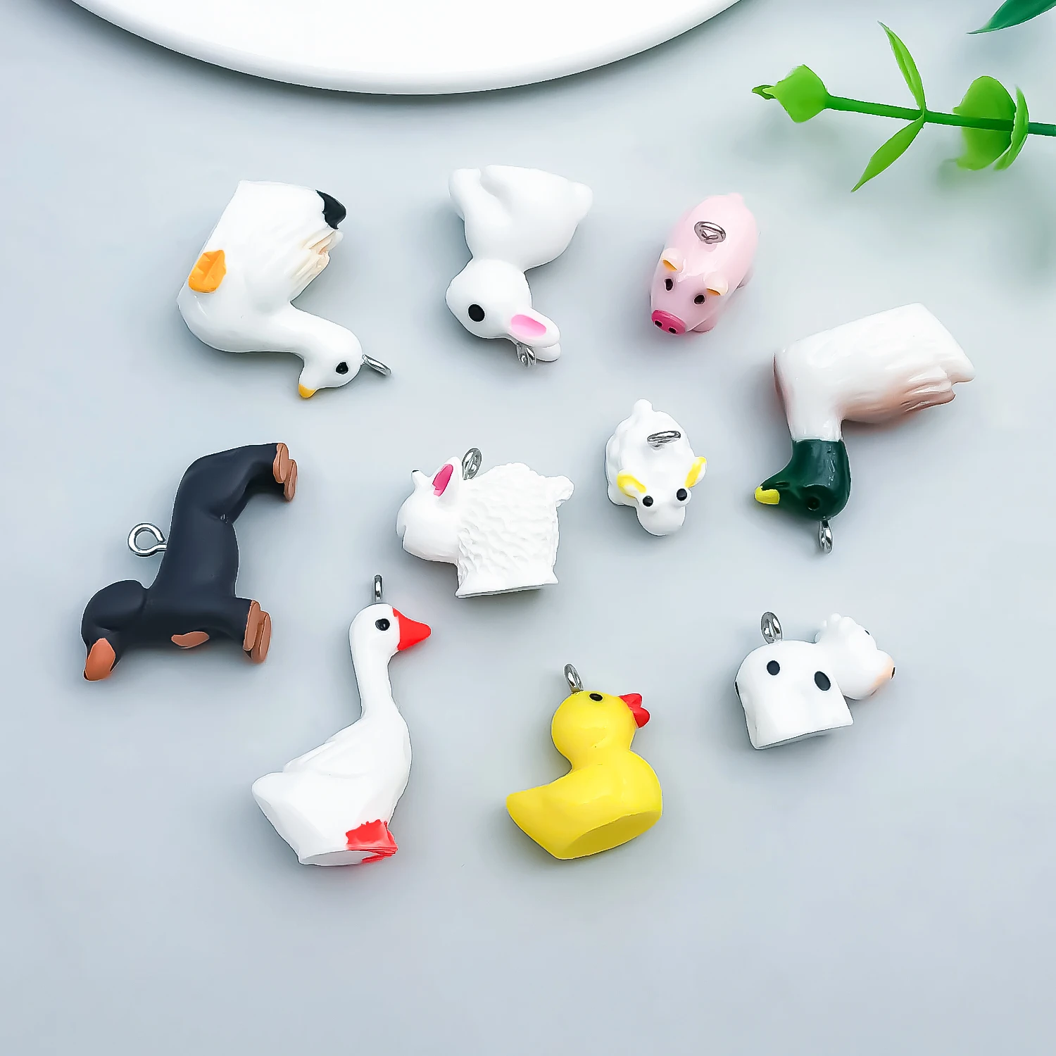 5pcs/10pcs Resin Three-Dimensional Animal Pendant Jewelry Making DIY Earrings Charms for Jewelry Bracelets Necklace
