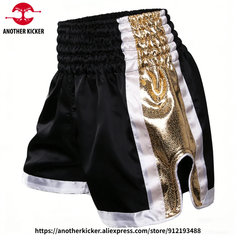 Pantalones de boxeo tailandés para hombres, mujeres y niños, pantalones cortos de boxeo lisos, poliéster satinado, lucha, Kickboxing, lucha, MMA, Muay Thai, ropa de entrenamiento