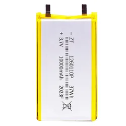 New batteries Good Qulity 3.7V,10000mAH,1260110 Polymer lithium ion / Li-ion battery for TOY,POWER BANK,GPS,