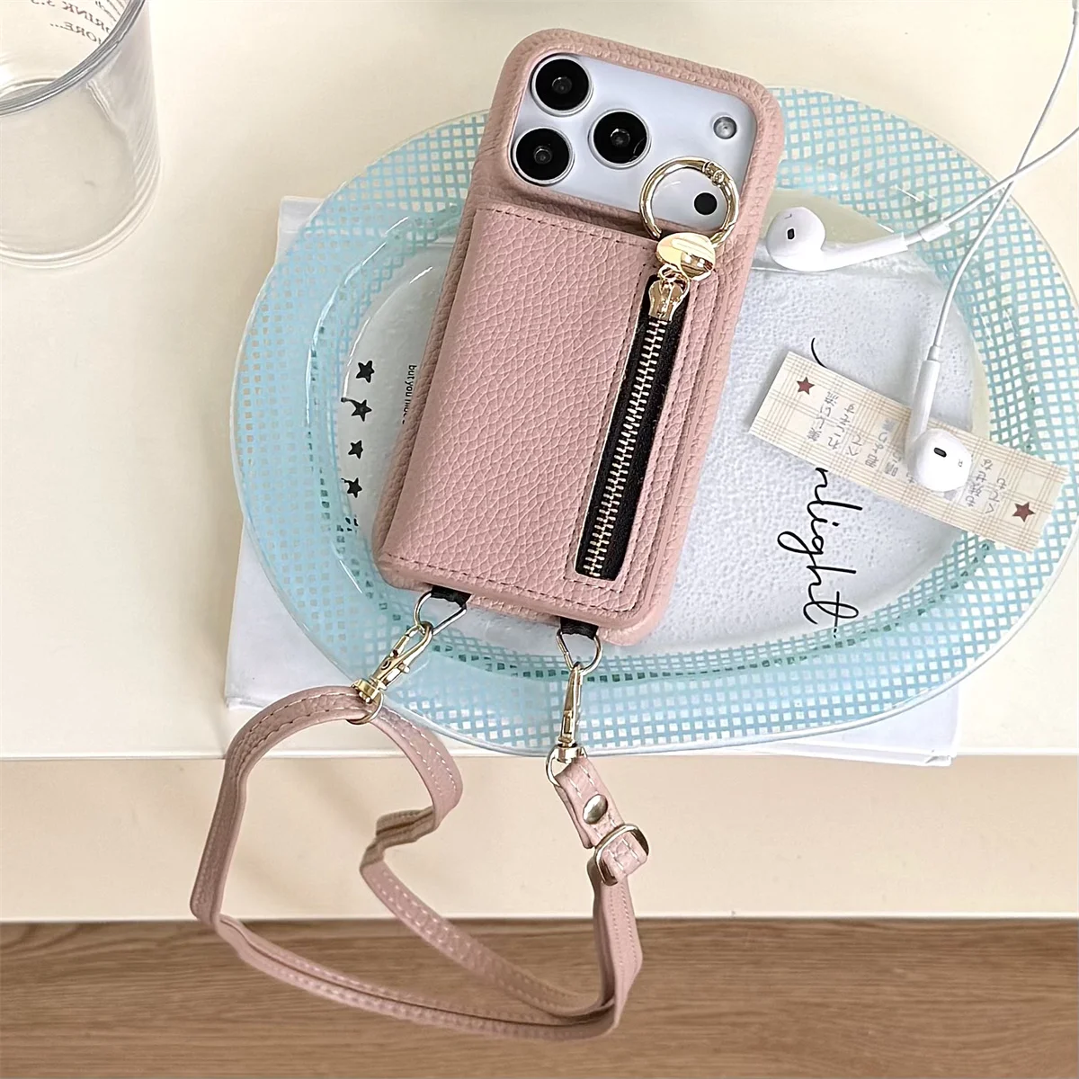 Brieftasche Leder Handyhülle für IPhone 17 Air 16E 15 14 Plus 13 12 11 Pro Max Crossbody Schulter Lanyard Kartenhalter Geldbörse Abdeckung