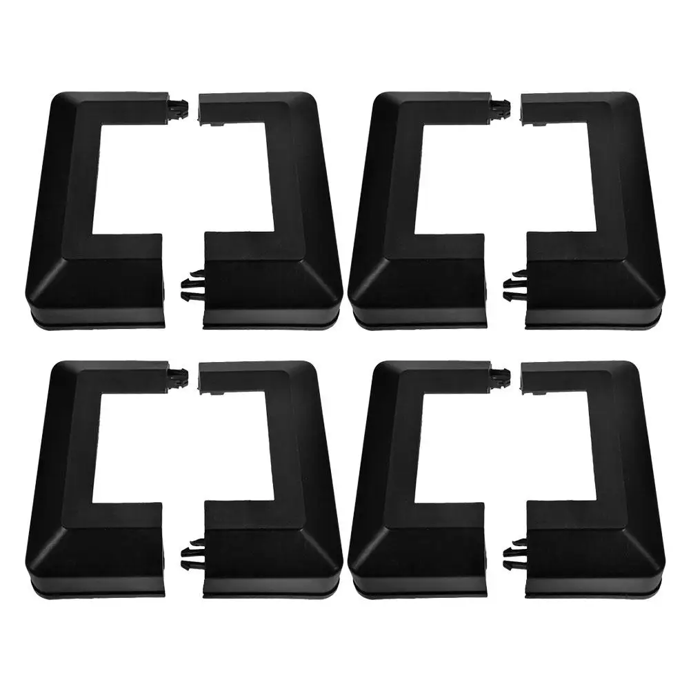 

4 Pcs Decorative Cover Post Caps Protector Skirts Fence Brackets Plastic Decking Concealed Screws Hardware