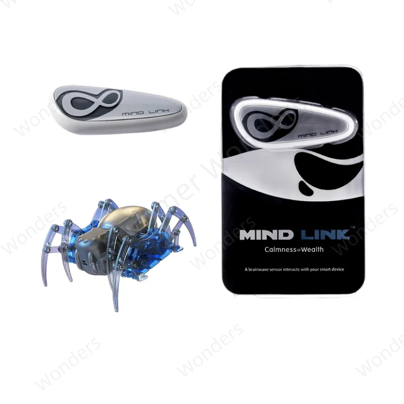 Mindlink Headset mit neuem Spider EEG Brainlink Stirnband Mind Control Trainingsgeräte Kabel für IOS- und Android-Spiele mit APP