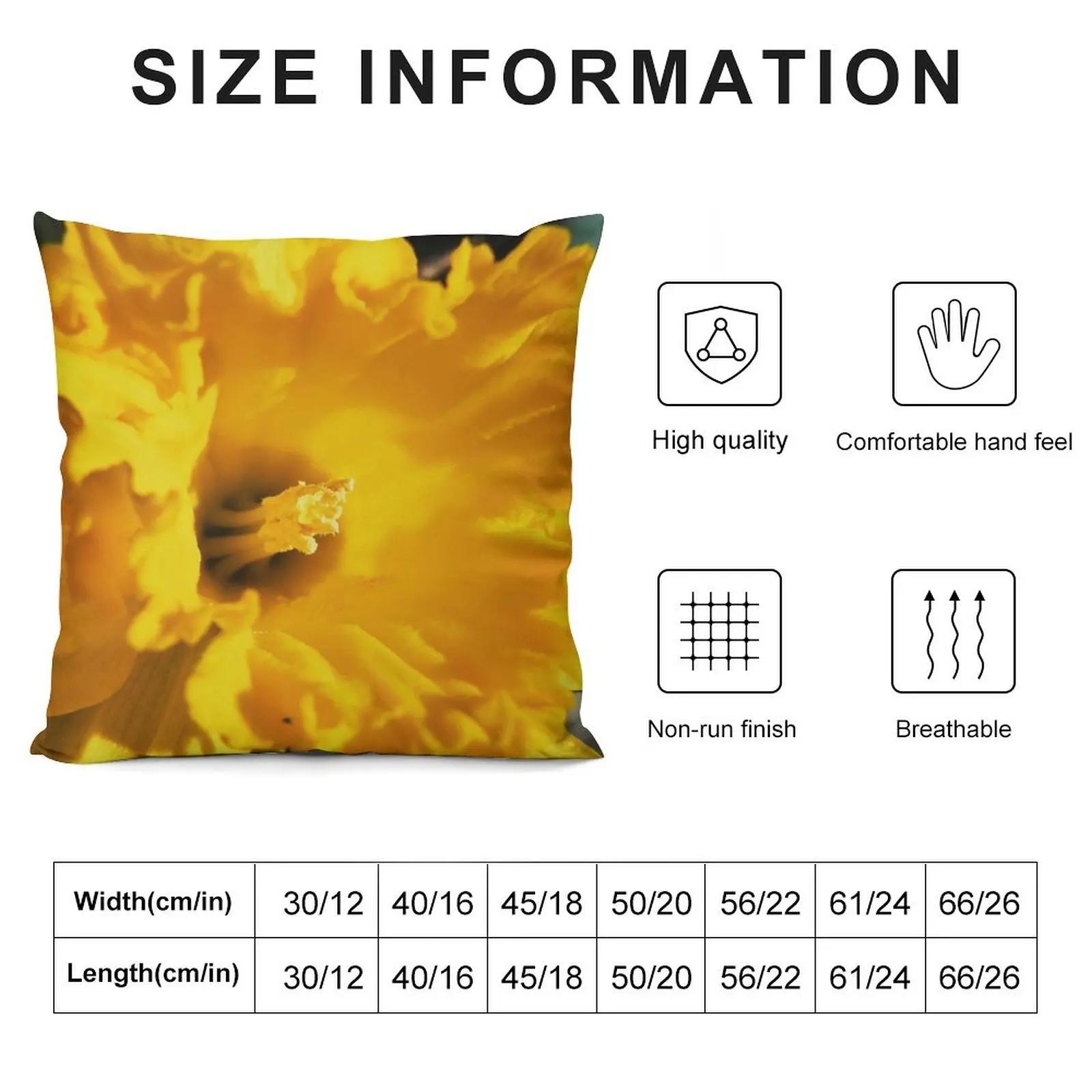 Daffodil Macro Throw Pillow Cushions Home Decor christmas cushions covers Cushion Cover Set pillow