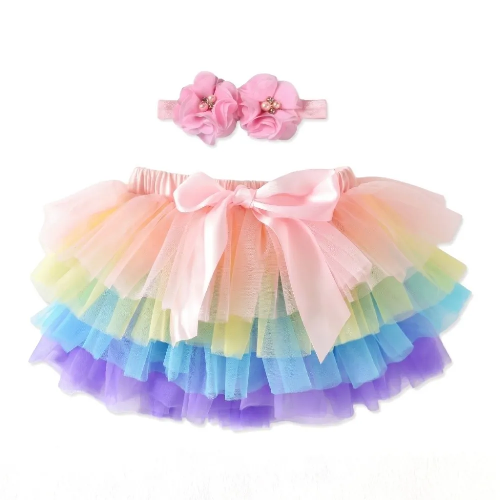 Cute Tulle Mesh Tutu Fluffy Skirt Multi-layer Fluffy Girls Tutu Skirt Ballet Dance Style Princess Ballet Skirt