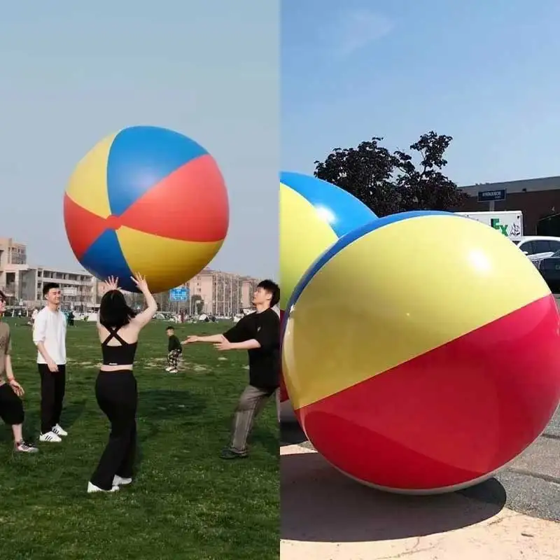 Duży piłka plażowa dla dorosłych do siatkówki wodnej, piłki nożnej, na duże imprezy, rozrywka na świeżym powietrzu i zabawka sportowa.