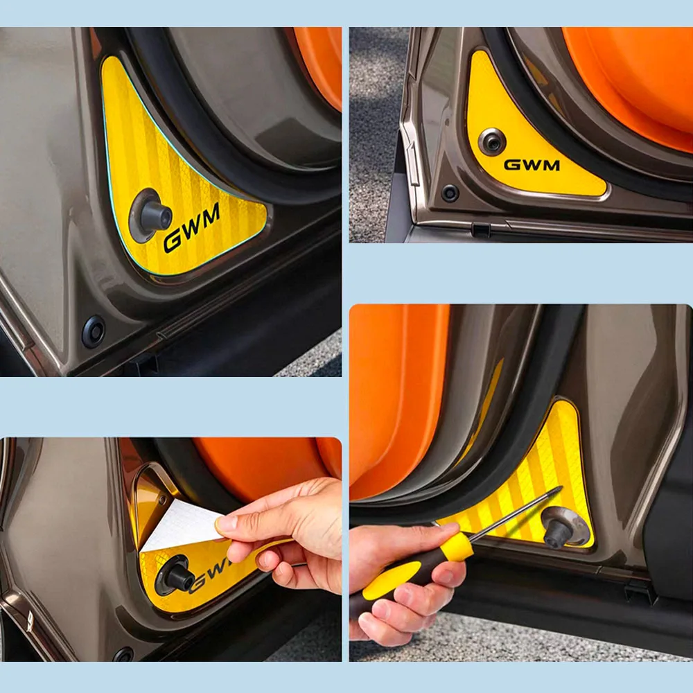 Suitable For GWM Haval H10 2026 Door Reflective Sticker Spare Tire GWM Mark Decal Night Warning Safety Modification Accessories