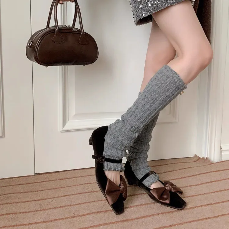 Zapatos de mujer con cinturón de una palabra, pajarita de cuero genuino auténtico, moda diaria, zapatos individuales con pequeña fragancia para mujer