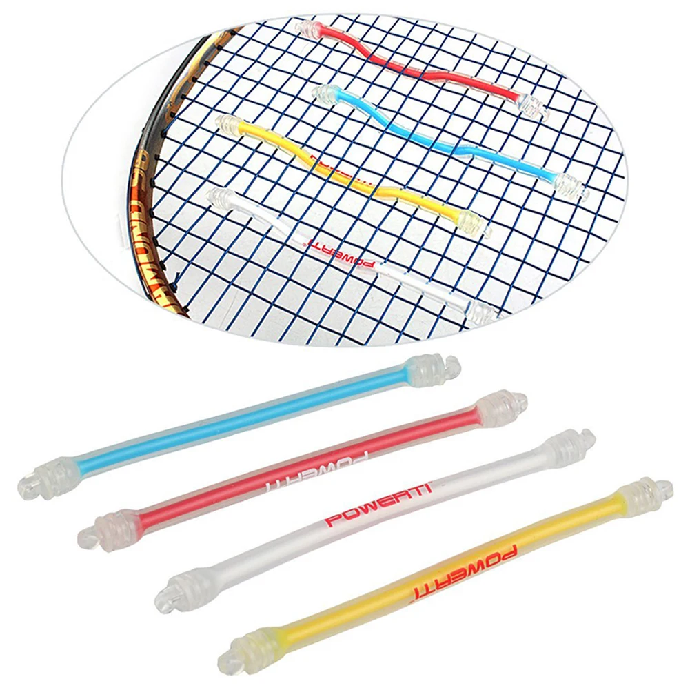 4pcs Mix color Long Shape Hook Silicone Tennis Racket Vibration Dampener Shock Absorber