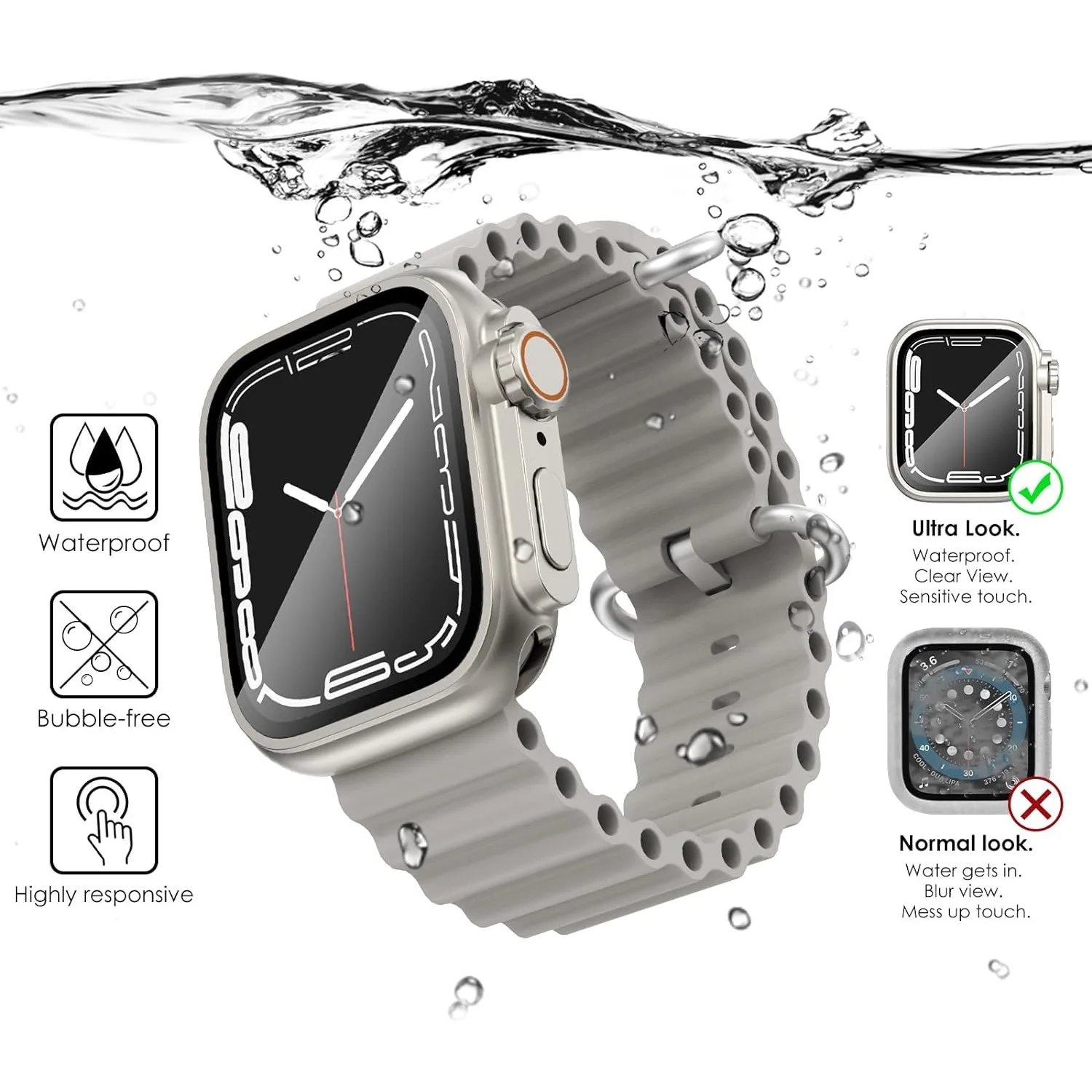 غطاء واقي للشاشة لساعة أبل 44 مللي متر 45 مللي متر 40 مللي متر 41 مللي متر حافظة صلبة من البولي كربونات لسلسلة iwatch 9 8 7 6 5 4 SE تغيير إلى Ultra #2