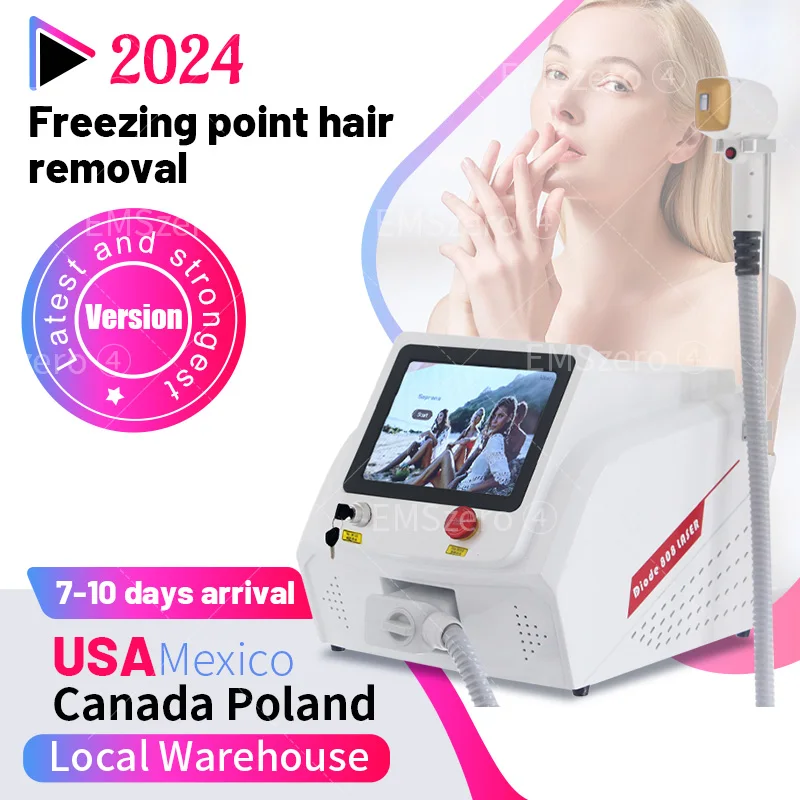 

808nm755nm1064nm 3 Wavelength Highest Intensity Diode Laser Permanent Hair Removal Cooling Painless Laser Hair Removal Machine