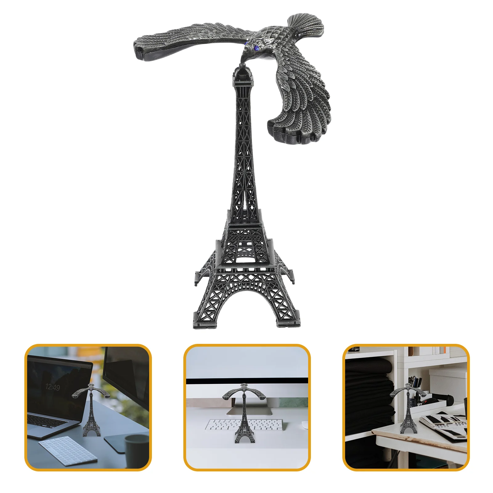 Balance Bird Home Adornment Balancing Tabletop Decoration Alloy Eagle Eiffel Tower Model Retro