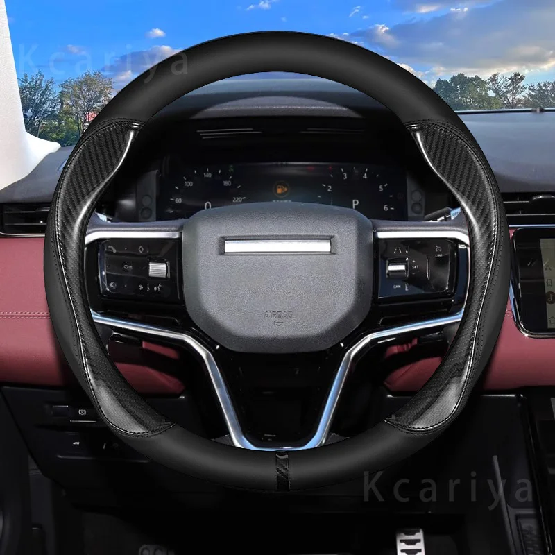

Carbon Fiber Car Steering Wheel Cover, Auto Accessories, Land Rover, Range Rover Evoque, Velar Defender, Discovery Freeland, 38c