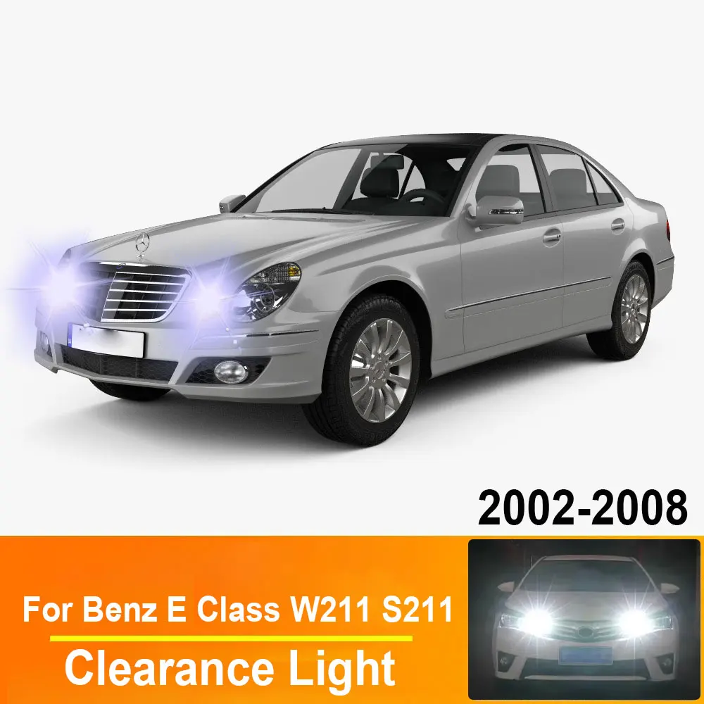 2Pcs T10 W5W Car LED License Plate Lamp Parking Lights For Mercedes Benz E Class W211 S211 E270 E300 E320 E350 E500 2002-2008