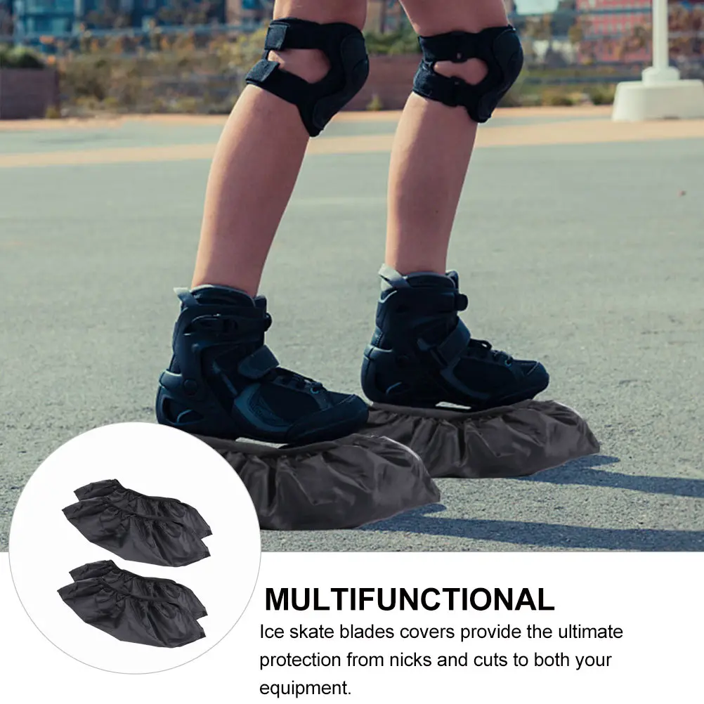 

2 pcs Ice Skate Blades Covers Elastic Skating Blade Protector Durable Guard For Hockey Skates Figure Roller Shoes Accessories