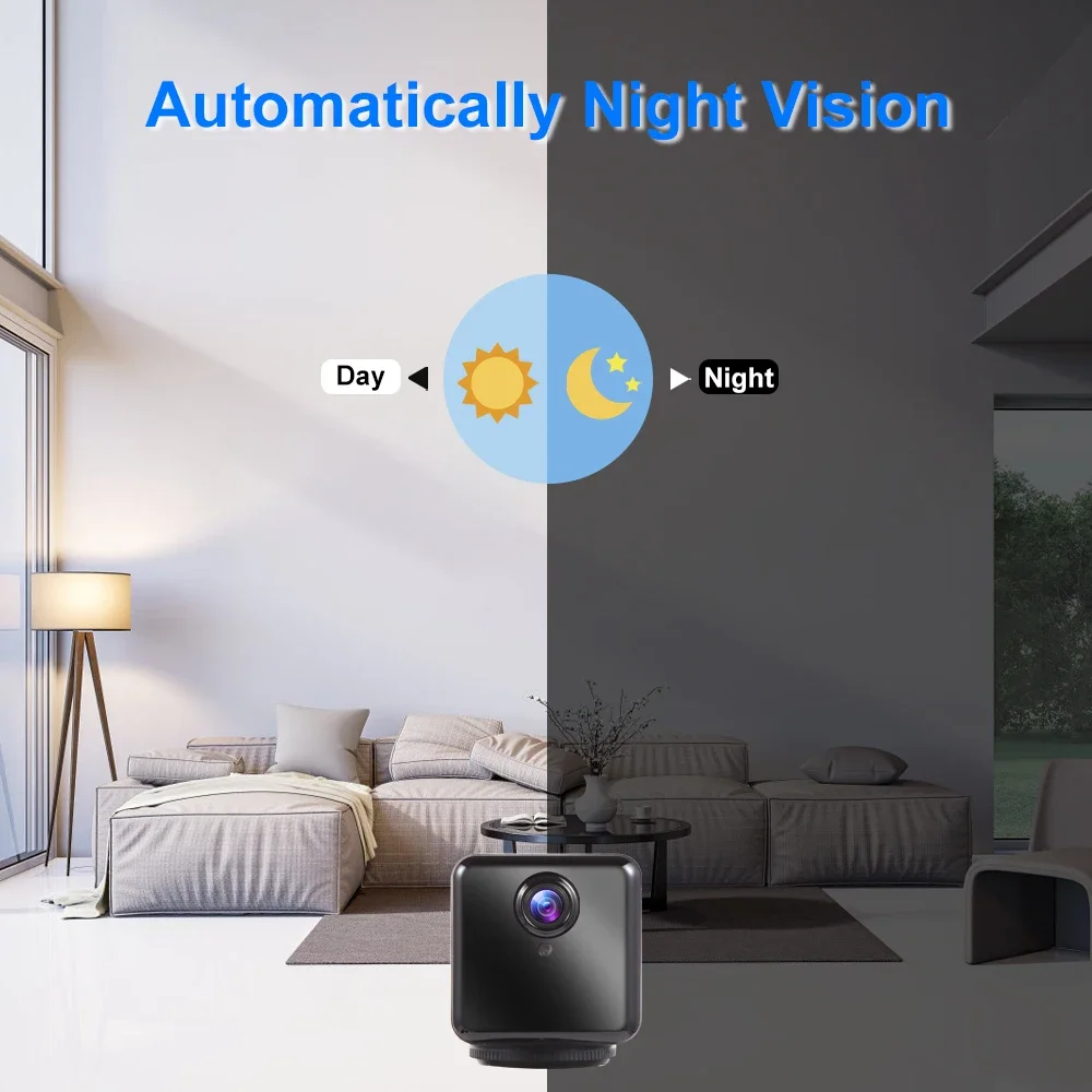Imagem -04 - Arvin-mini Câmera de Visão Remota hd 1080p Visão Nocturna Interior Ângulo 150 ° Wifi Suporte Cam Modo de Menor Energia Novo