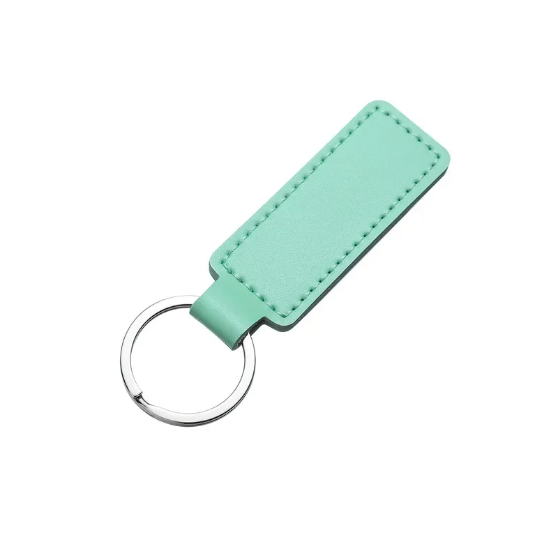 PU Leather  Round Keychain Bright Colorful PU Leather Key Chain Waist Wallet KeyChains Keyholde Mannen