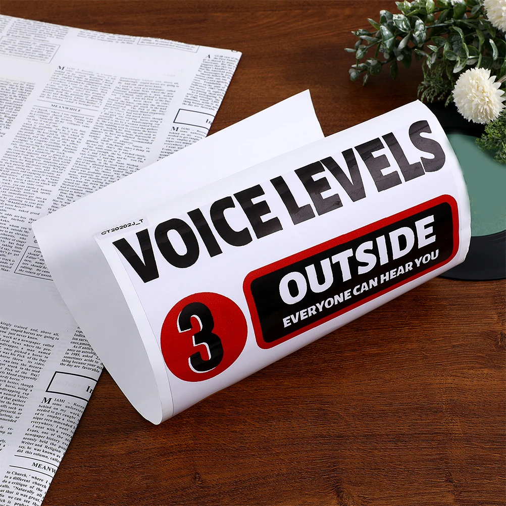 

Sound Logo Sticker 2 Sets Voice Levels Classroom Rules Poster PVC Material Wall Decal Bright Colors Noise Signs Decor Gym