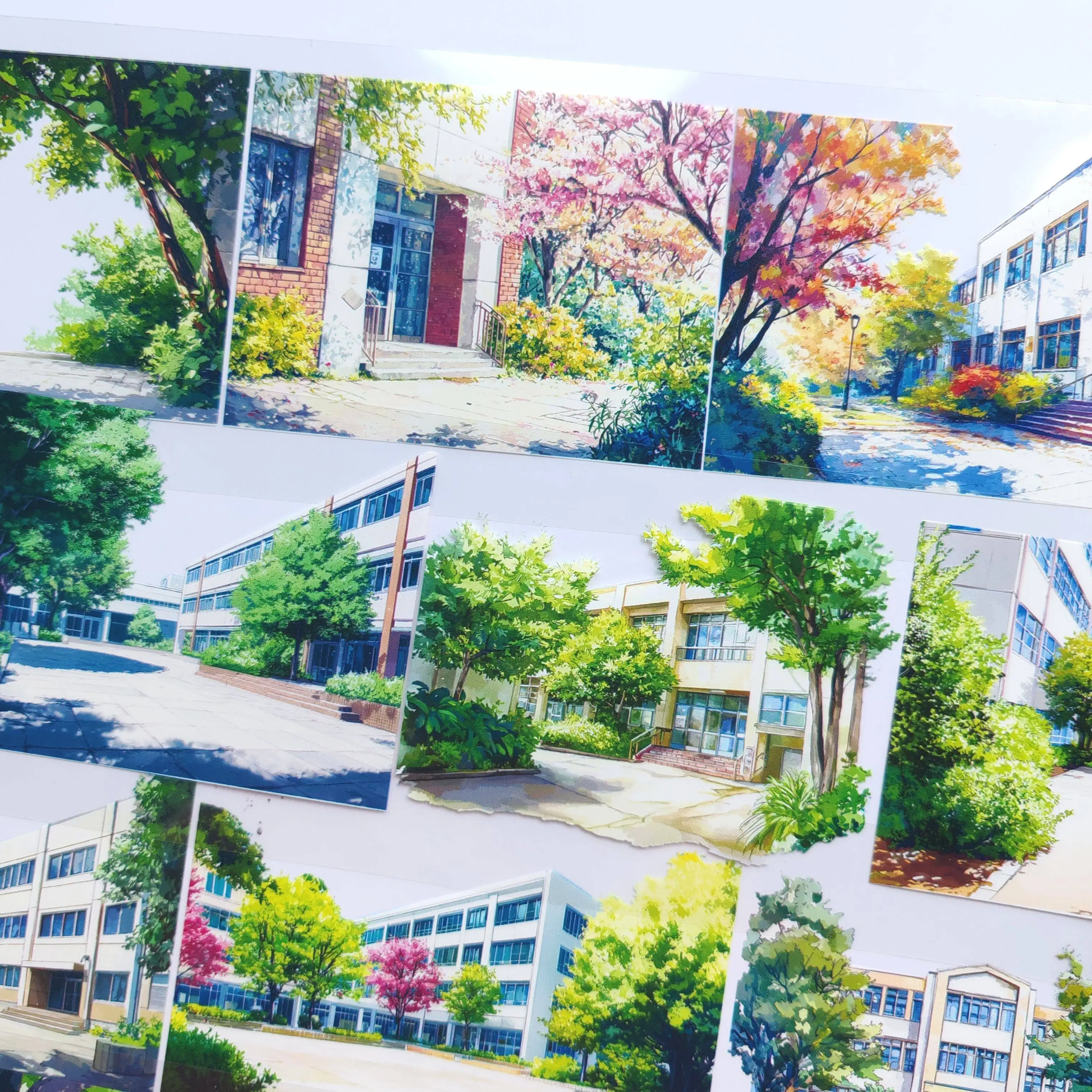 Pet Tape Journal Campus Collage Decoration Card DIY Scrapbooking Landscaping Collage Decoration Scene