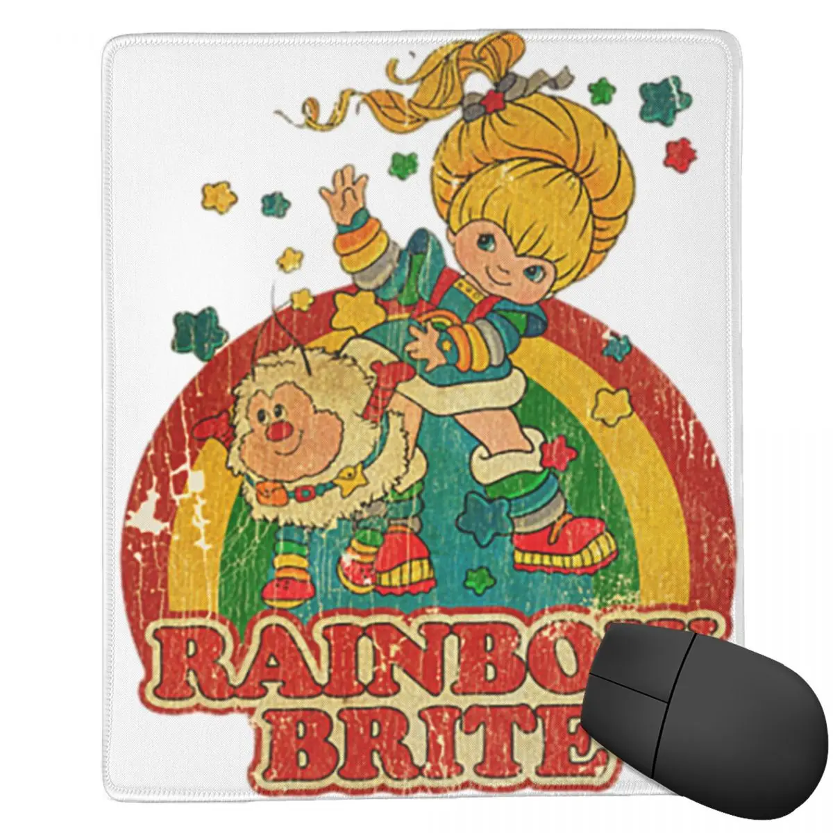 RETRO VINTAGE RAINBOW BRITE 7x9 in 22x18 cm Mouse Pad Computer Keyboard Mouse Mat Gamer PC Laptop Desk Mat