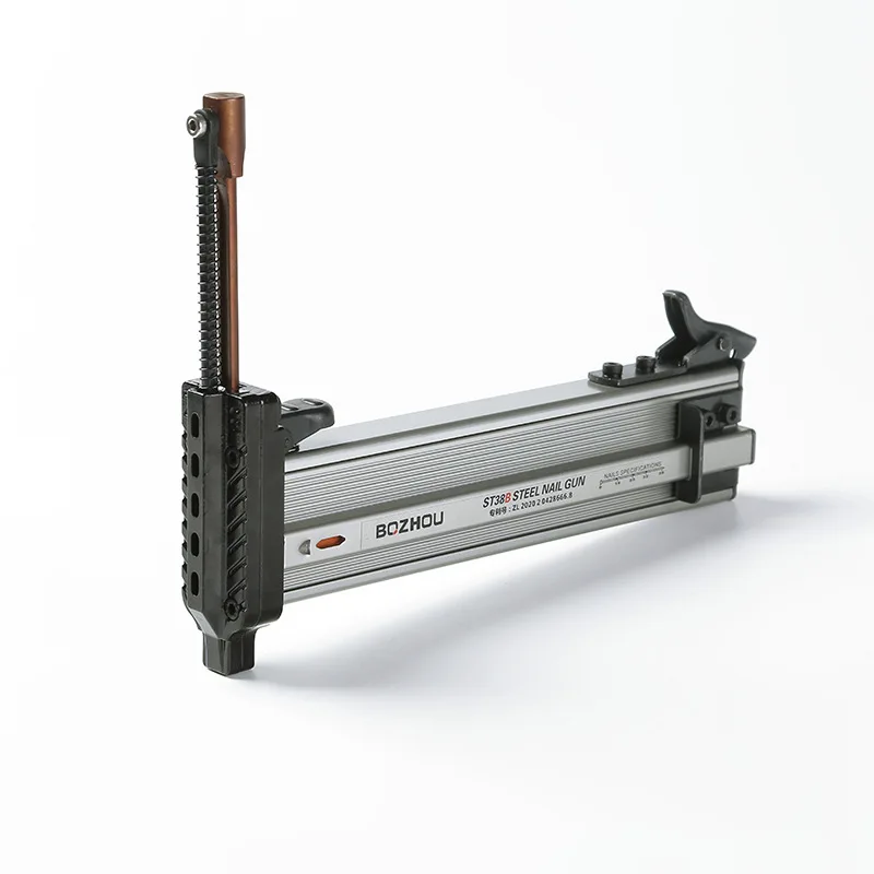 Manual Semi-automática Aço Nail Gun Nailer Wire Slot Carpintaria Decoração Reload Rebound Installer Driver St38