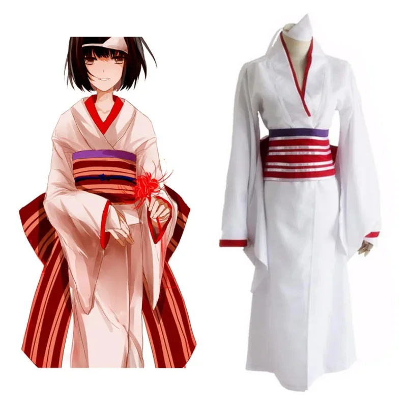 Nora Kimono Full Set ( Clothes Bowknot Belt Headwear Gloves) Anime Noragami Cosplay Costumes Halloween Costume