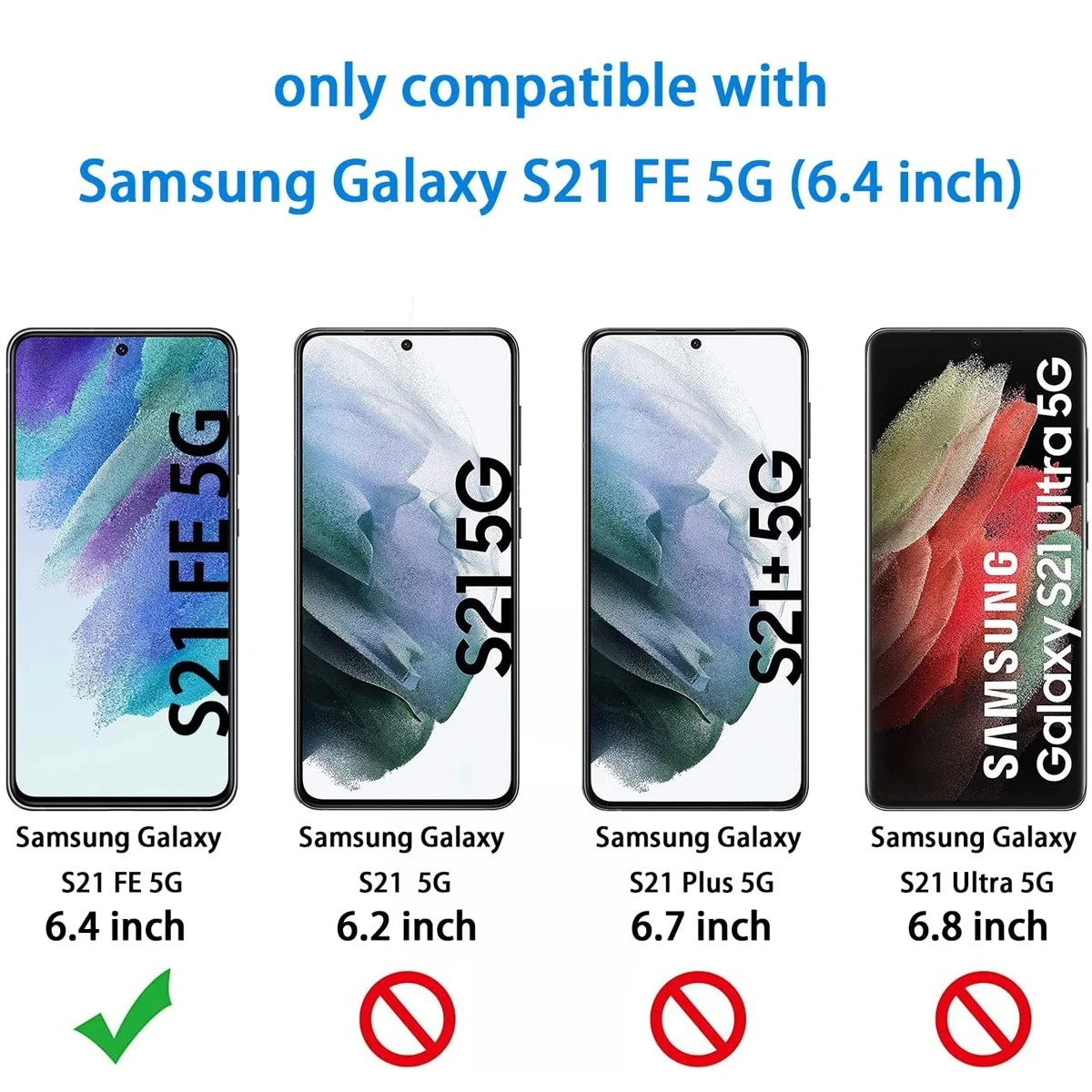 3PCS Tempered Glass for Samsung Galaxy A73 A72 A33 A51 A52S A22 A42 S21 S22 S23 Plus S20 FE S24 Ultra Screen Protectors