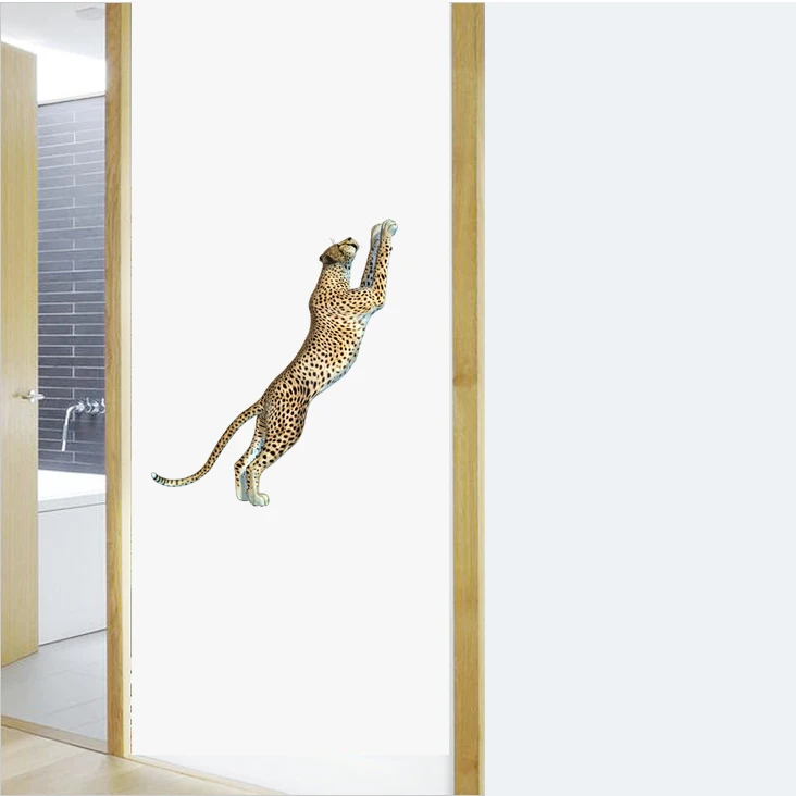 Three Ratels QM25 Animal stickers wild cheetah wall stickers home decoration living room car sticker