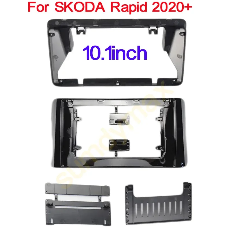 10.1 inch 2din Car Radio Dashboard Fascia For SKODA Rapid 2020 2021 2022 Stereo Panel Mounting Bezel Faceplate Frame Dash Kit