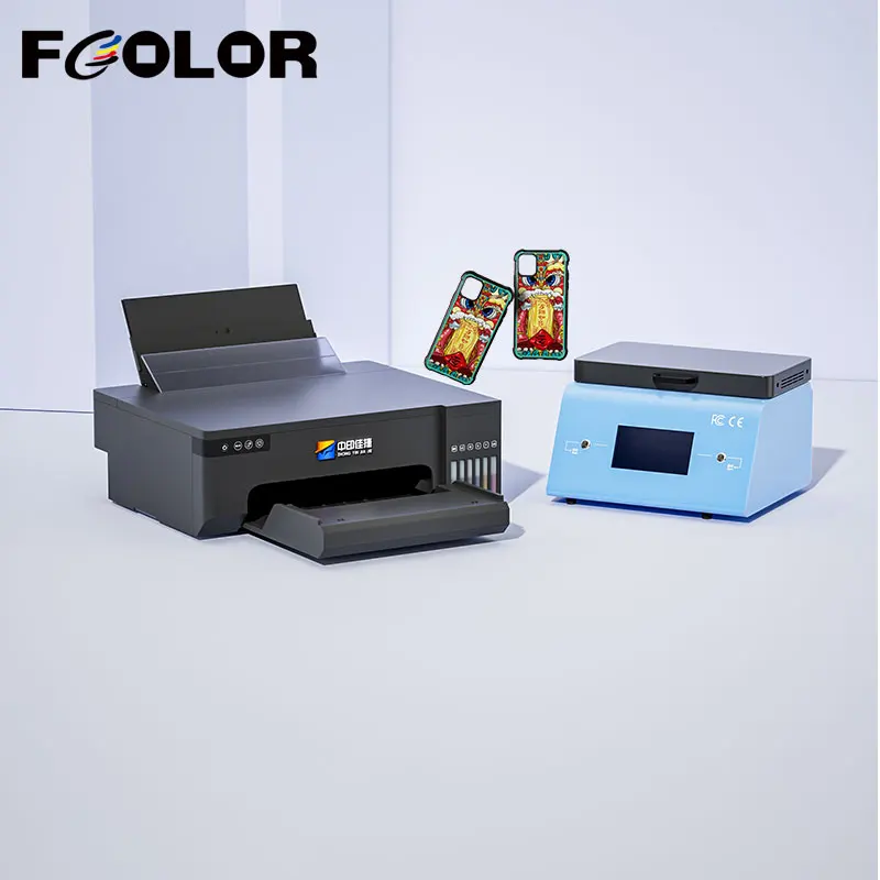 Fcolor Full Set Mobile Cover Cell Phone Case Printing Machine 3D Sublimation Vacuum Heat Press Machine with Epson L8058 Printer