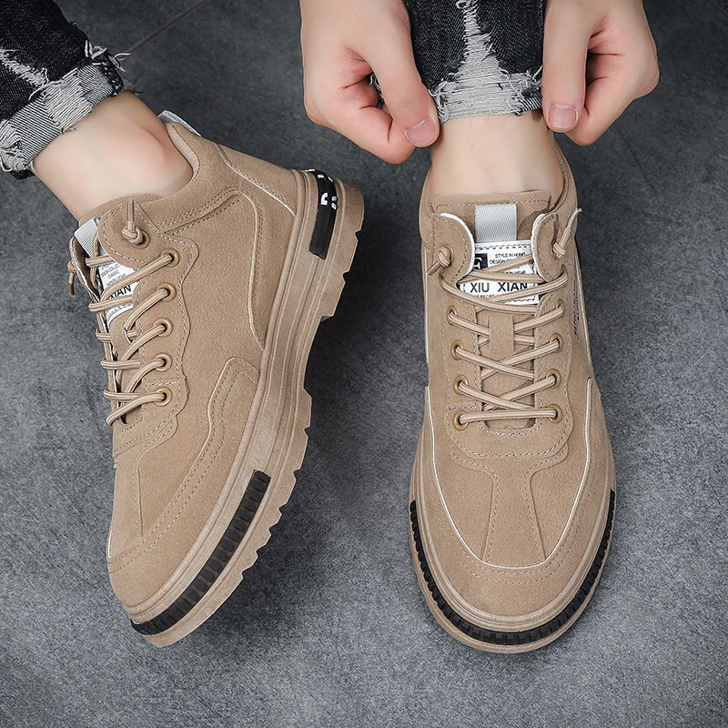 أربعة مواسم الرجال المنخفضة أعلى شقة منخفضة الكعب الجلود ريترو ستايل عادية الدانتيل متابعة المألوف ومتعددة الاستخدامات ملابس العمل حذاء كاجوال